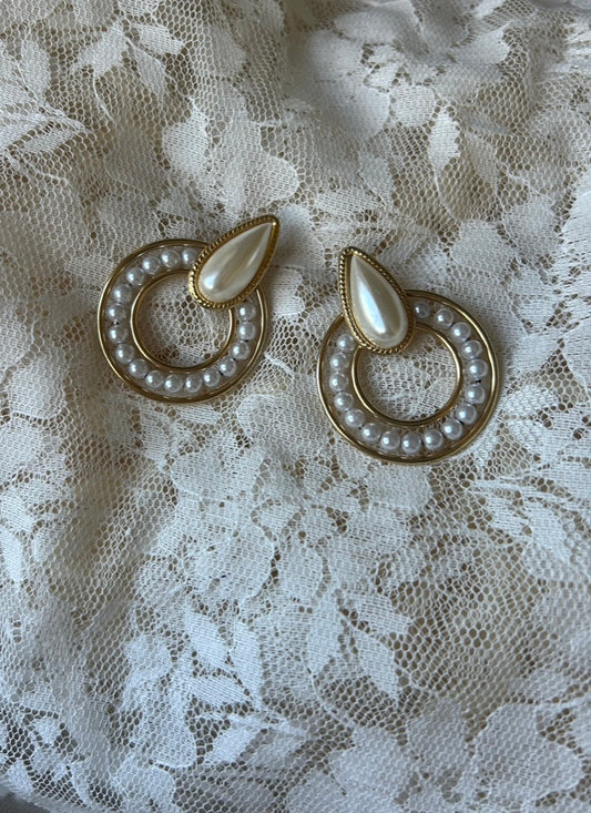 Pearl Loop Earrings