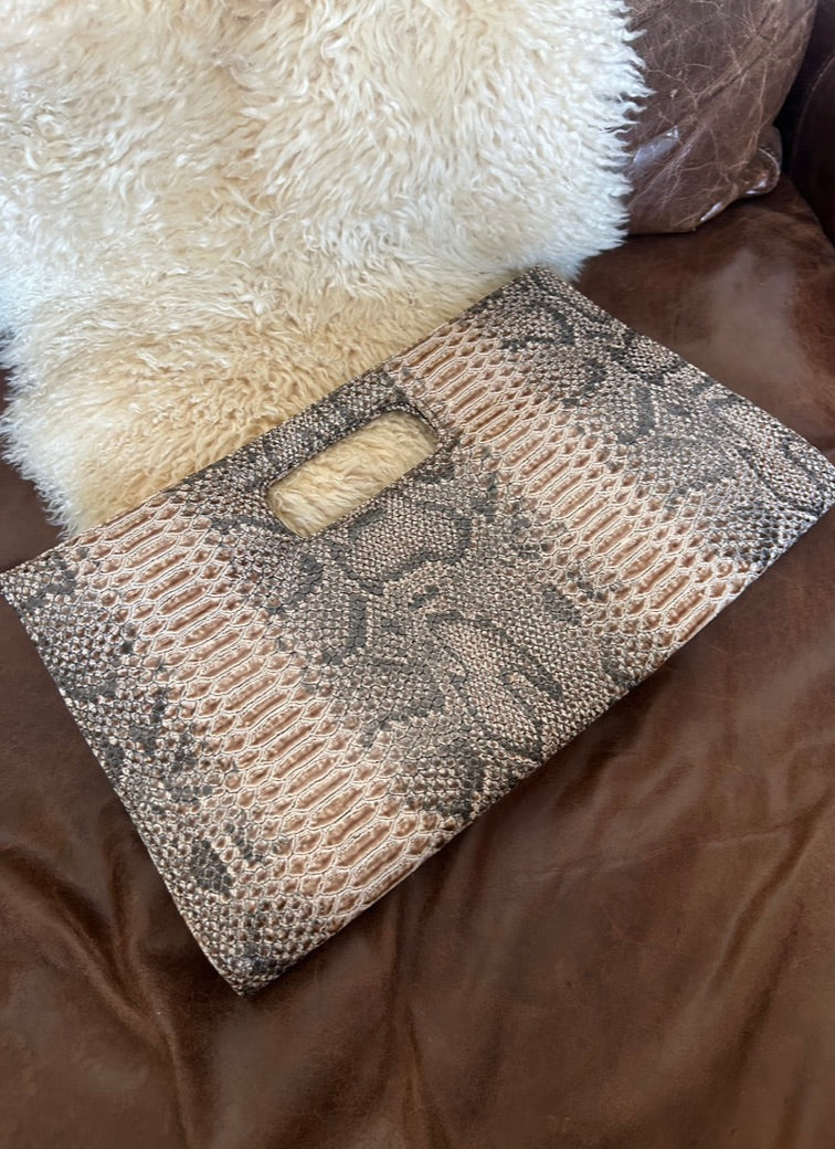 Snakeskin Clutch