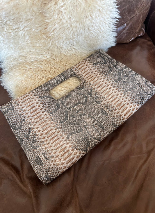 Snakeskin Clutch