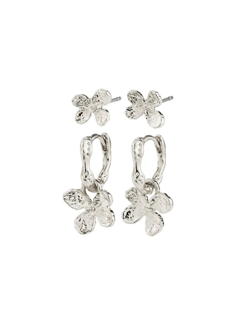 Ajani Earrings 2 in 1 - Silver
