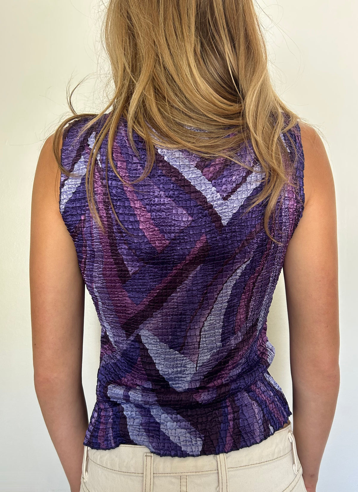 Crinkled Purple Tank