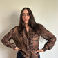 Tiger Print Silk Blouse
