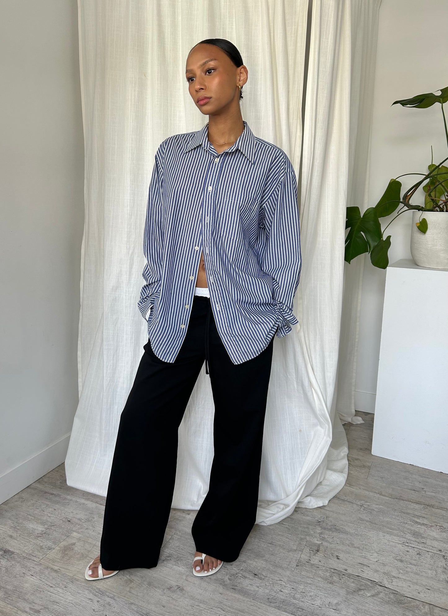 Soft Striped Button Up