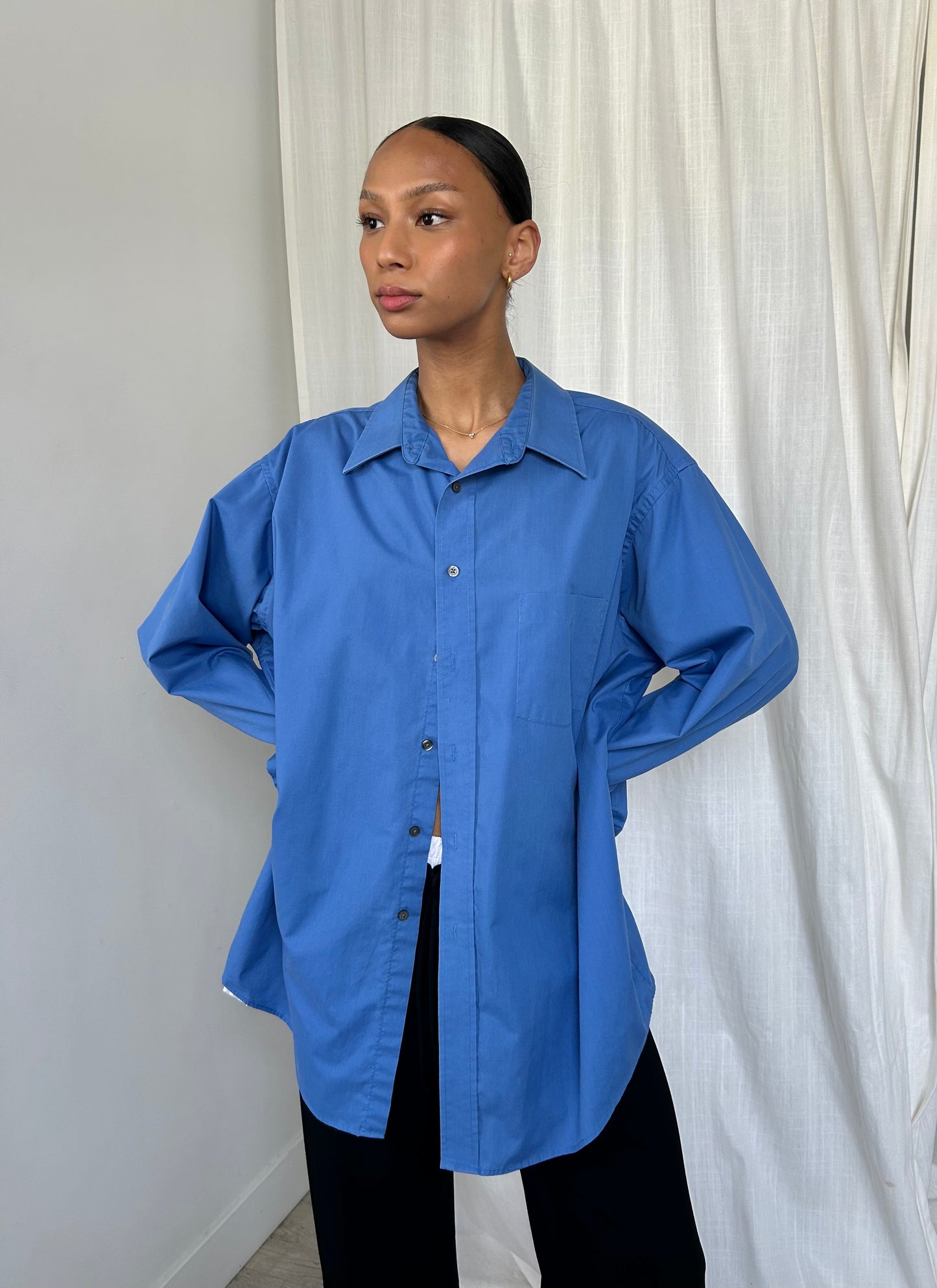 Blue Button Up
