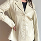 Cream Leather Jacket