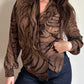 Tiger Print Silk Blouse