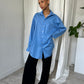 Blue Button Up
