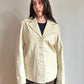Cream Leather Jacket