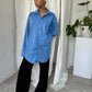 Blue Button Up