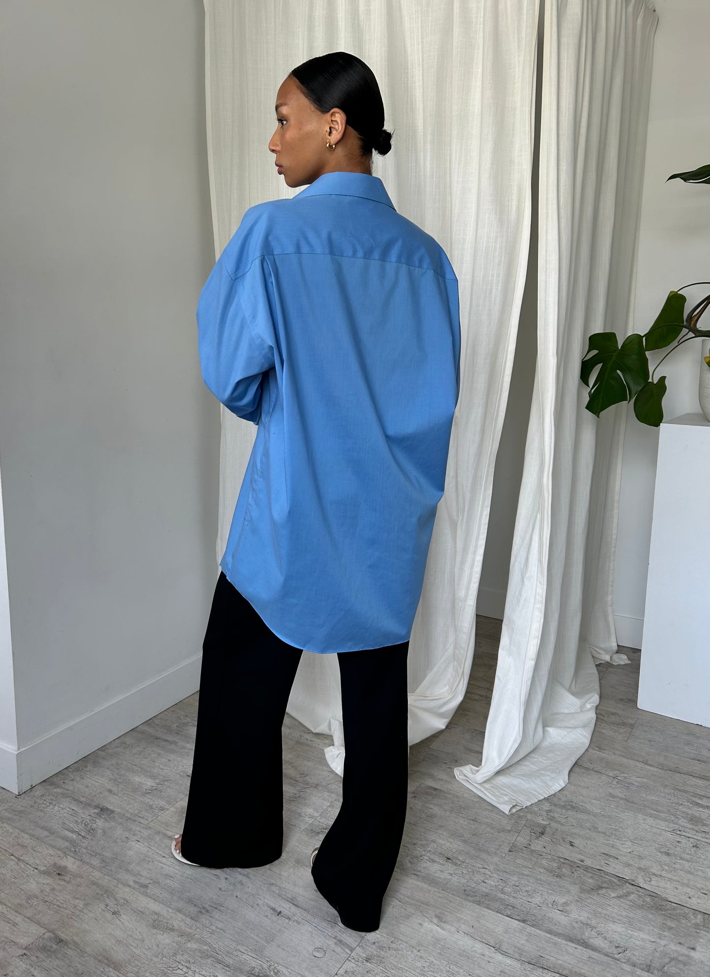 Blue Button Up