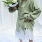 Designer Green Button Up