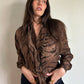 Tiger Print Silk Blouse