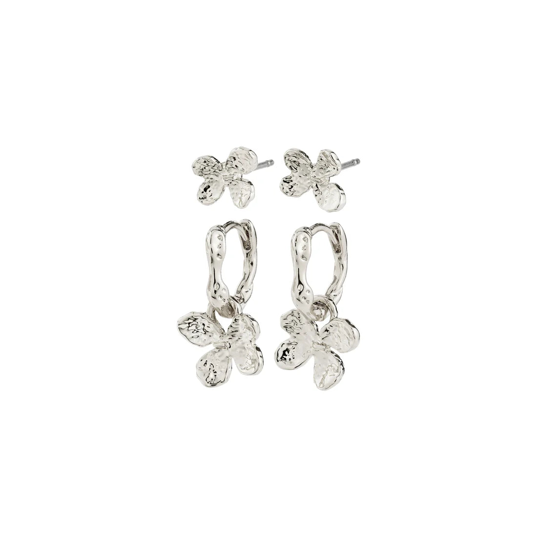 Ajani Earrings 2 in 1 - Silver