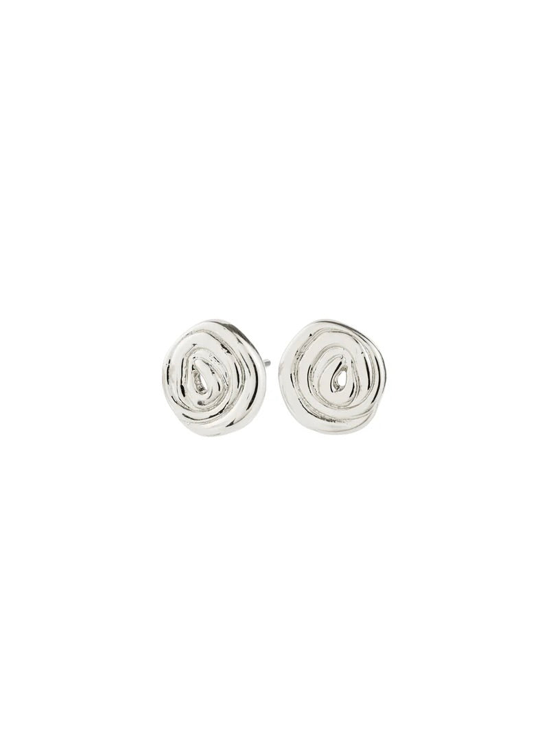 Spiral Stud Silver