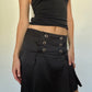 Black Satin Skort
