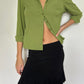 Green Button Up