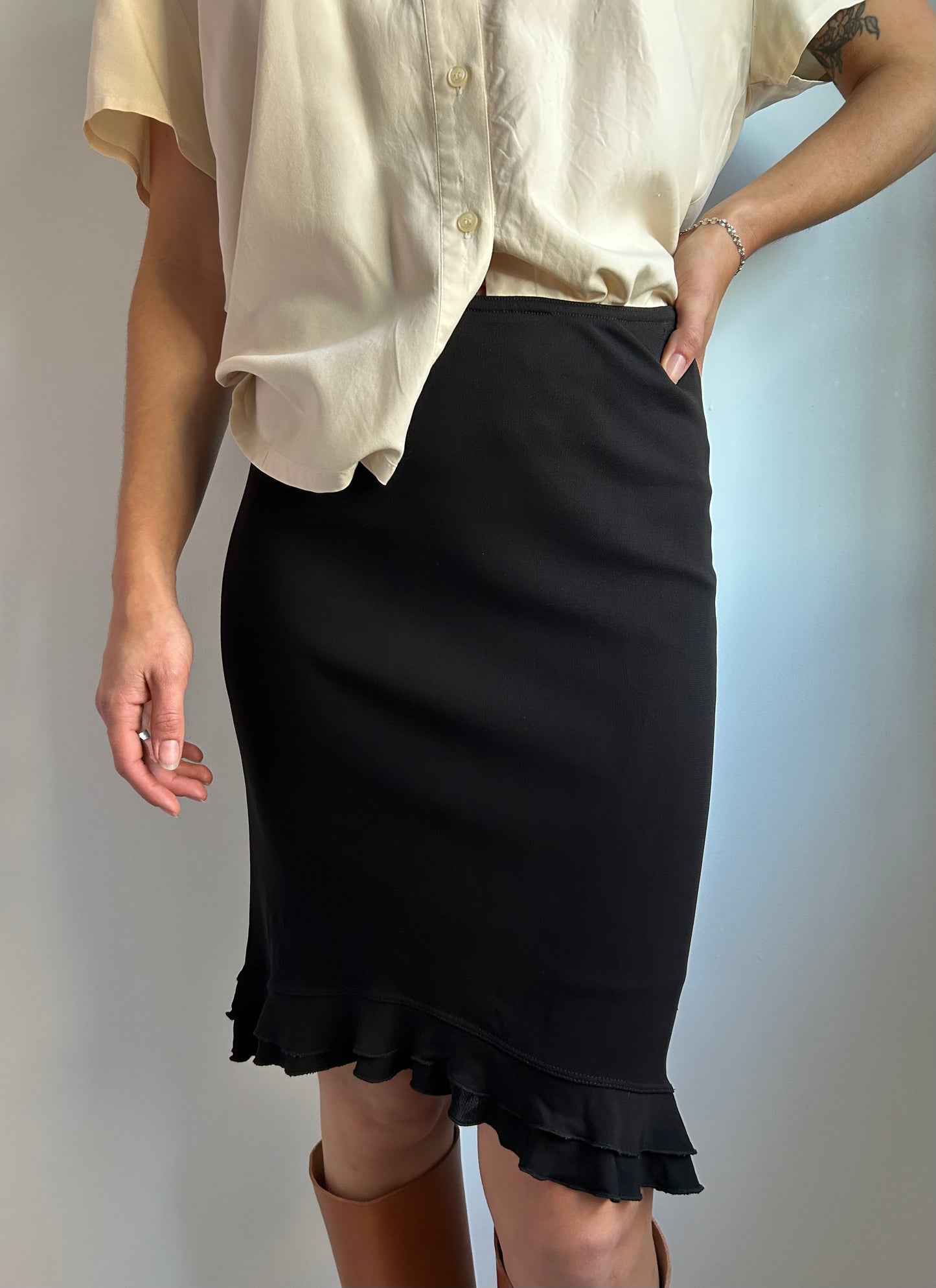 90's Midi Ruffle Skirt